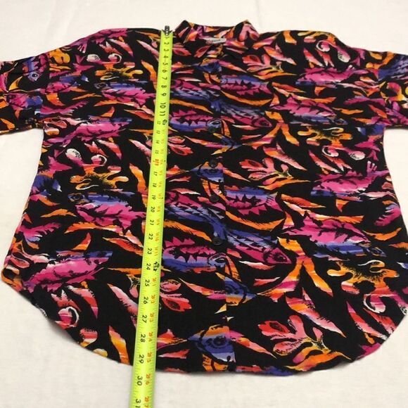 Vintage By Krush women’s fish print blouse size M - Picture 7 of 9
